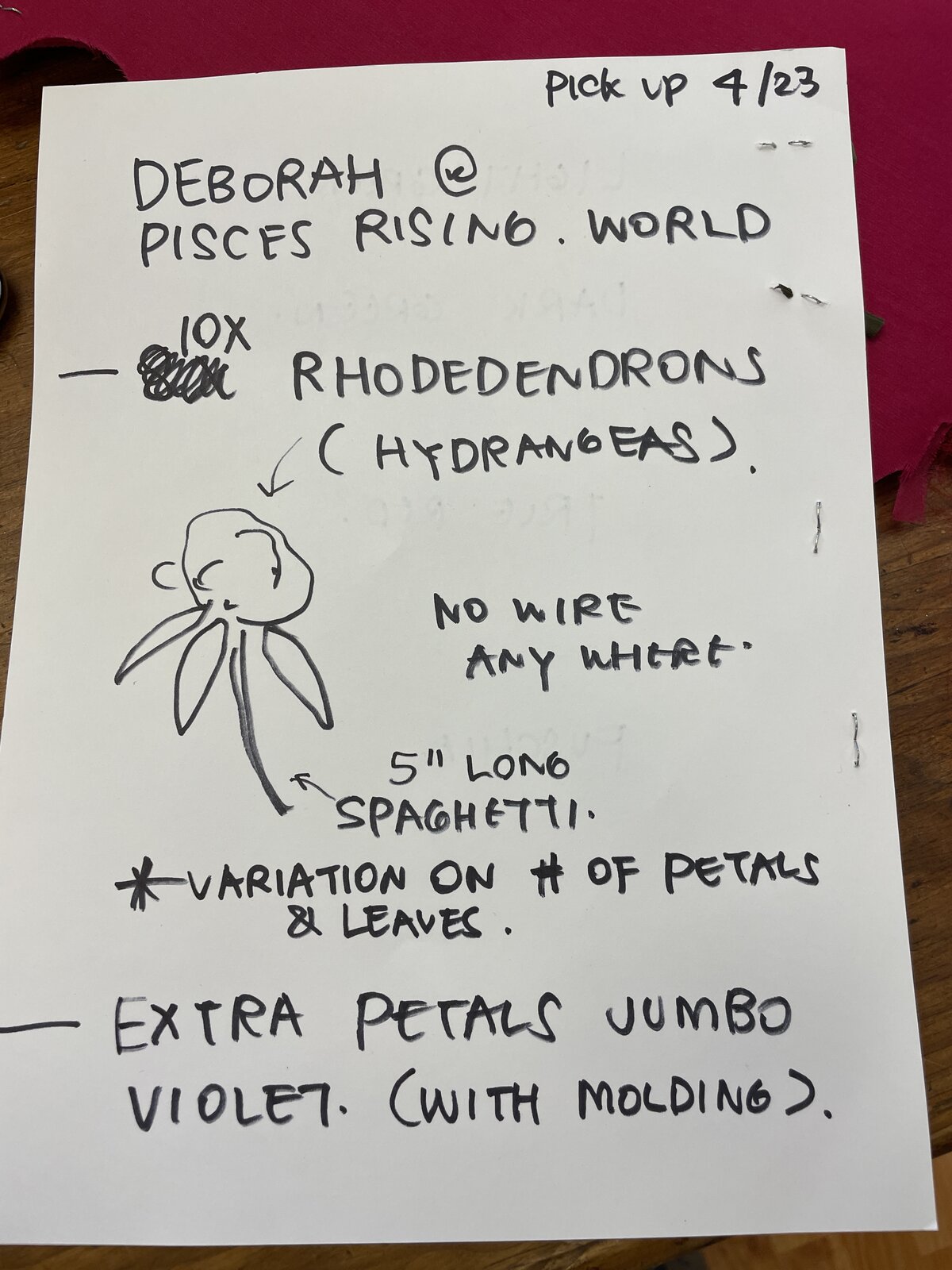 Third flower prototype, petal form